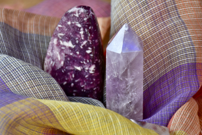 Lepidolite and Amethyst
